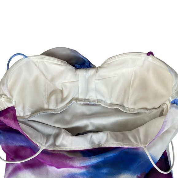 S.L. Fashions 8 multicolored sheer fully lined maxi dress padded embellished - Picture 13 of 16